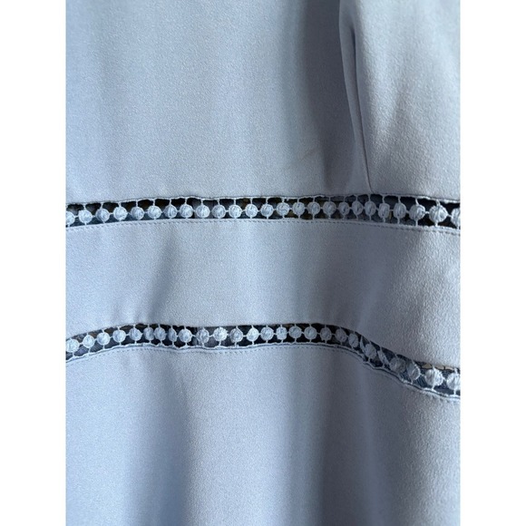 B. Smart Halter Dress - Eyelet Trim, Ruffle Hem - Party, Cocktail - Size 17 - Picture 3 of 6